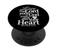 Ama il Signore tuo Dio con tutto il tuo cuore Matthew Catholic PopSockets PopGrip Adesivo
