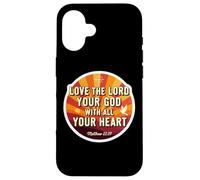 Ama il Signore tuo Dio con tutto il tuo cuore Verso cristiano Custodia per iPhone 16