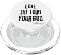 Ama il Signore tuo Dio Deuteronomio 6:5 Bibbia Fede PopSockets PopGrip per MagSafe