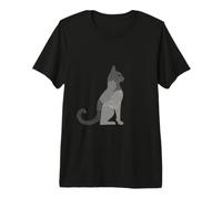 AMA Il Tuo Gatto Gatto Silhouette Dolce Immagine Ombra Grafica Maglietta Premium