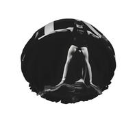 ama la ginnastica Cuffia da a lavabile e riutilizzabile con stampa/cappello per capelli con fodera/elastico adatto a tutte le lunghezze dei capelli