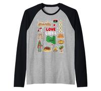 AMA la Libia, monumenti culturali, Heritage & Travel Souvenir Maglia con Maniche Raglan
