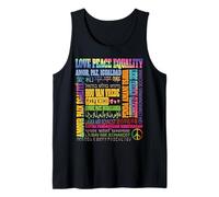 AMA la Pace uguaglianza Frase in Diverse Lingue Guarigione Canotta