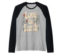 AMA la Terra AMA Il Nostro Pianeta Verde - Dichiarazione Eco Warrior Maglia con Maniche Raglan