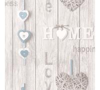 Love Tua Casa Carta da Parati - Blu - Fine Decor FD41719 Nuova Shabby Chic