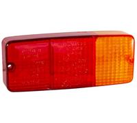 Ama Lente di Ricambio in Plastica per Fanale Posteriore Destro a 3 Luci - Compatibile con Articoli 02817 e 02822, Colore Ambra e Rosso, Made in Italy