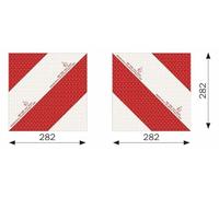 AMA Pannelli Segnalazione Adesivi 28,2 cm Bianco/Rosso Kit 2