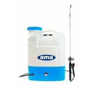 Ama Pompa a Spalla da 16 L con Batteria Litio Ricaricabile - Irroratore per Giardinaggio con Asta Telescopica e 3 Getti Inclusi