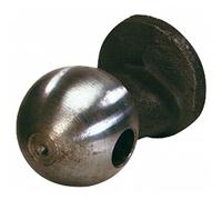AMA Sfera per Sistema Ribaltamento Rimorchi Diametro 60 mm con Foro Diametro 20 mm - Kit Chiocciole E Sfere Agricole per Ribaltamento Posteriore e Trilaterale, Made in Italy