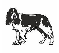 AMA SHOP Adesivo Prespaziato cane razza Springer spaniel inglese|Passione Caccia | Adesivi per Auto | Sticker per Casco, Moto, Camper | Adesivo in PVC per Decalcomania Parete, Murale