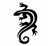 AMA SHOP Adesivo Prespaziato Geco colore nero | Adesivi per Auto | Sticker per Casco, Moto, Camper | Adesivo in PVC per Decalcomania Vetrofanie Parete, Murale