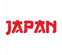 AMA SHOP Adesivo Prespaziato Scritta Japan Giappone colore Rosso| Adesivi per Auto | Sticker per Casco, Moto, Camper | Adesivo in PVC per Decalcomania Parete, Murale
