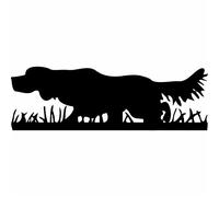 AMA SHOP Adesivo prespaziato setter inglese mod.2 colore nero | passione caccia | Adesivi per Auto | Sticker per Casco, Moto, Camper | Adesivo in PVC per Decalcomania Parete, Murale