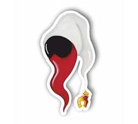 AMA SHOP Adesivo Sagomato Cornetto portafortuna souvenir Napoli|Sticker per Casco,Bici; Moto, Camper,Barca | autoTuning |