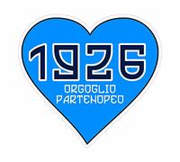 AMA SHOP Adesivo Sagomato cuore Napoli orgoglio partenopeo 1926| Souvenir | Adesivi per Auto | Sticker per Casco, Moto, Camper | Adesivo in PVC con fondo bianco per Decalcomania Parete, Murale