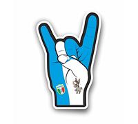AMA SHOP Adesivo Sagomato divertente corna Napoli 3° scudetto |Sticker per Casco,Moto, Camper,Barca | autoTuning |