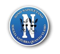 AMA SHOP Adesivo Sagomato in PVC Sono napoletano |Divertente |Napoli|adatto per casco auto moto Pc, laptop |Decalcomania|CM.10