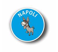 AMA SHOP Adesivo Sagomato Napoli Azzurri | supporters calcio Napoli | Adesivi per Auto | Sticker per Casco, Moto, Camper | Adesivo in PVC con fondo bianco per Decalcomania Parete, Murale