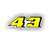 AMA SHOP Adesivo Sagomato Numeri racing personalizzabile Mod.4 |Sticker per Casco, Moto, Camper,Barca | autoTuning |