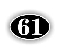AMA SHOP Adesivo Sagomato numeri vintage personalizzabili |Sticker per Casco, Moto, Camper,Barca | autoTuning |