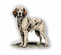 AMA SHOP Adesivo Sagomato Setter inglese stile vintage|Passione Caccia |Sticker per Casco,Moto, Camper,Barca | autoTuning |