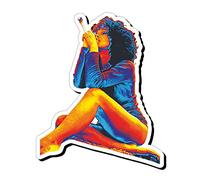 AMA SHOP Adesivo Sagomato Vagabondo donna con canna | Adesivi per Auto | Sticker per Casco, Moto, Camper | Adesivo in PVC con Fondo Bianco per Decalcomania Parete, Murale