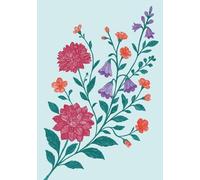 AMAAR Cuaderno A5 “Dalias” (148 x 210 mm) Rayado | Libreta Líneas, 120 páginas | Interior Papel Crema | Bloc de notas - Cuadernos tapa blanda | Papelería ilustrada bonita