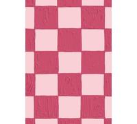 AMAAR Cuaderno A5 “Damero (Rosa vintage)” (148 x 210 mm), rayado | Libreta de líneas, 120 páginas | Interior de papel crema | Bloc de notas - Cuaderno de tapa blanda | Papelería ilustrada bonita