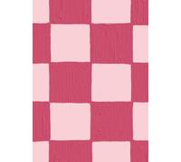 AMAAR Cuaderno de Bolsillo “Damero (Rosa vintage)” (109 × 152 mm), rayado | Libreta de líneas, 100 páginas | Interior de papel crema | Bloc de notas - ... de tapa blanda | Papelería ilustrada bonita