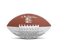 Amabery Pallone da calcio in pelle PU con stampa personalizzata, per interni ed esterni, regalo per nipote, figlio, figlia, nipote, per allenamento e ricreazione, Natale, compleanno, laurea