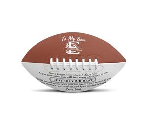 Amabery Pallone da calcio in pelle PU con stampa personalizzata, per interni ed esterni, regalo per nipote, figlio, figlia, nipote, per allenamento e ricreazione, Natale, compleanno, laurea
