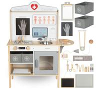amabrum Studio Medico in Legno XXL - Kit Medico per Bambini 3+ con Accessori Realistici | Gioco di Ruolo Educativo per lo Sviluppo dell'Immaginazione e delle Abilità Manuali