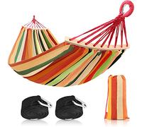 Amaca 200 x 150cm, amaca da campeggio con fascio galleggiante, amaca di tela sovradimensionata, può trasportare fino a 300kg borsa, utilizzato per cortile giardino (colorato)