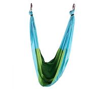 Amaca a Dondolo da Yoga con Manico in Schiuma Spessa, ad Alta Resistenza e robustezza, per Yoga, Fitness, inversioni, Pilates (Blu Cielo e Verde Frutta)