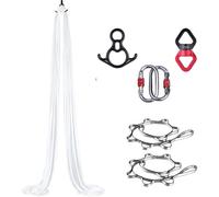 Amaca aerea da yoga, amaca ad aria per yoga e danza acrobatica, kit altalena per yoga aereo, con materiale di seta resistente, per allenamento a casa e lezioni di yoga