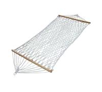 Amaca Classica a Rete in Cotone Asse in Legno 80 X 200cm Giardino Campeggio