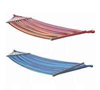 Amaca Classica Cotone 80x200 Da Giardino Campeggio Sostegno Asse Legno E Tessuto