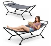 Amaca con Cuscino Grigia Struttura Resistente Antiscivolo e Seduta Ergonomica