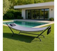 IFUORICASA Amaca Bali, Struttura Antracite, Telo Grigio Chiaro