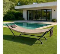 Mygarden Amaca in metallo bali colore beige da giardino mare sdraio lettino m0471-29 - M0471-29