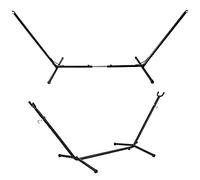 Amaca con supporto in Acciaio Altezza regolabile per Trasporto per Giardino o Terraza 311-386 * 105 * 123 cm,portata 200 kg