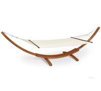 Amaca con supporto in legno Kiwi di Garden Point bianco