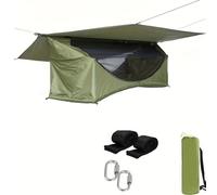 Amaca da campeggio singola con rete leggera e portatile, altalena per dormire con zaino in spalla, viaggi, spiaggia, cortile, escursionismo, casa