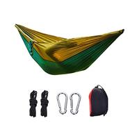 Amaca da Esterno, Amaca da Campeggio Doppia, Tessuto da Paracadute Ad Alta Resistenza, Altalena Portatile da Cortile, Amaca da Parco Giochi per Genitori E Figli (Army Green)