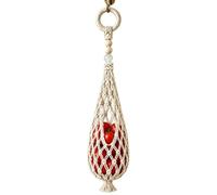 Amaca da frutta sotto armadio Boho in corda di cotone intrecciata supporto | Gancio per frutta in macramè a goccia con accesso laterale per verdure, cipolla, patate, banana, snack, aglio, casa, fattoria