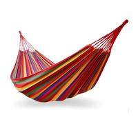 Amaca da giardino 200x80 cm in cotone colorata con sacca