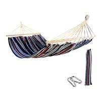 AMACA DA GIARDINO COLORATA DA ESTERNO IN COTONE SOSPESA ASSE IN LEGNO DOPPIA