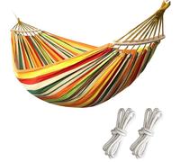 AMACA DA GIARDINO CON SUPPORTO 200 x 80cm ASTE IN LEGNO - PER CAMPEGGIO SPIAGGIA