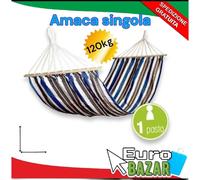 Amaca da giardino esterno piscina campeggio tenda Relax singola 200x80 cm