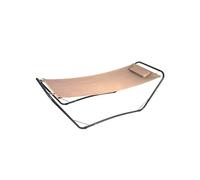 Amaca da Giardino in Acciaio - Amaca con Supporto e Cuscino, Ideale per Relax in Terrazzo o Balcone, Struttura Robusta in Metallo, Portata 100 kg, 210x80x65 cm, Beige